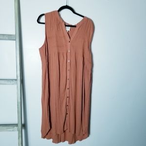 KNOX ROSE LIGHT SALMON ORANGE TANK DRESS SIZE XXL